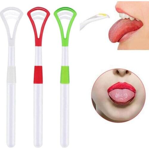 1Pcs Tongue Scraper Tongue Brush Cleaner Oral Cleaning Tongue Toothbrush Brush Fresh Breath Remove Tongue Coating