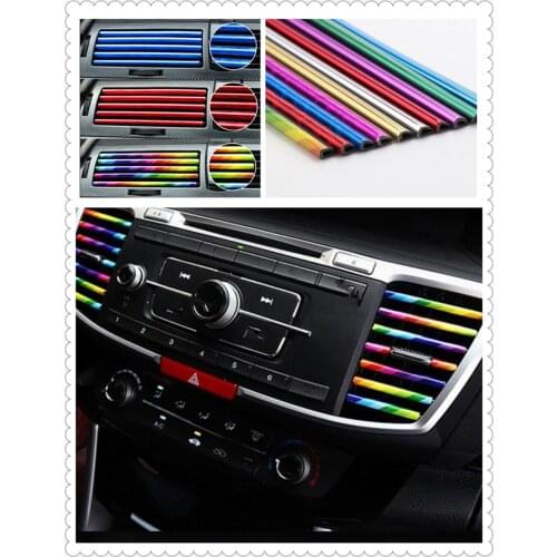 10pcs car shape conditioning air outlet decorative strip personality for Mercedes Benz GLC63 GLA45 GLA G650 E63 E-Class A170