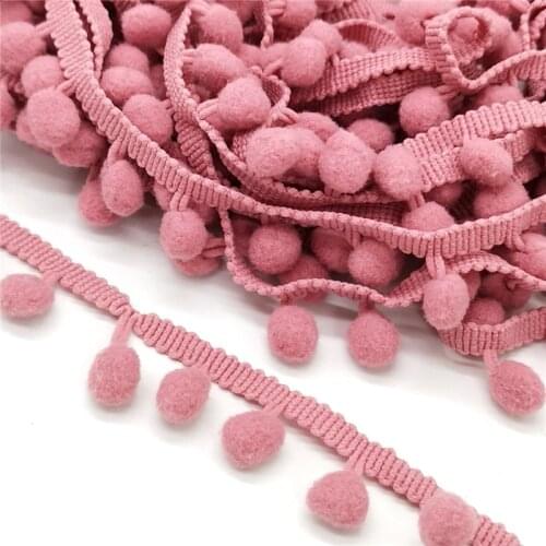 2 yards Pom Pom Lace Trim Ball Ribbon MINI Pearl Pompom Fringe Ribbon Sewing Lace Kintted Fabric Handmade DIY Craft Accessories