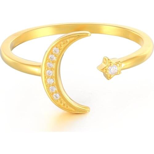 CANNER White Zircon Rings For Women 925 Silver Jewelr Opening Finger Rings Birthday Friendship Jewelry Gift Anillos Gold Rings