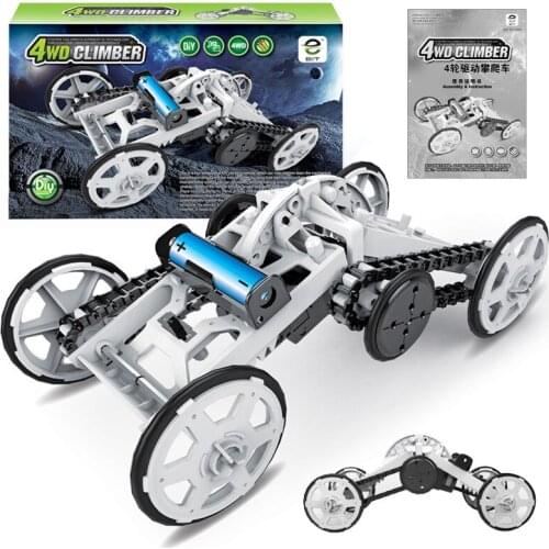 Four wheel drive climbing car DIY assembly kit childrens assembly toy car self-assembly four-wheel drive model