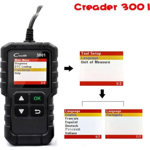 CR3001 obd2 Professional Automotive Scanner OBDII/EOBD Code Reader Car Diagnostic Tools PK ELM327 CR319 AL519