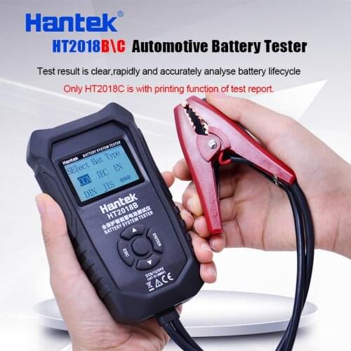 Hantek HT2018B/C Automotive Battery Tester 6V 12V 24V lead-acid storage battery Tester car Battery Charging Analyzer LCD Display