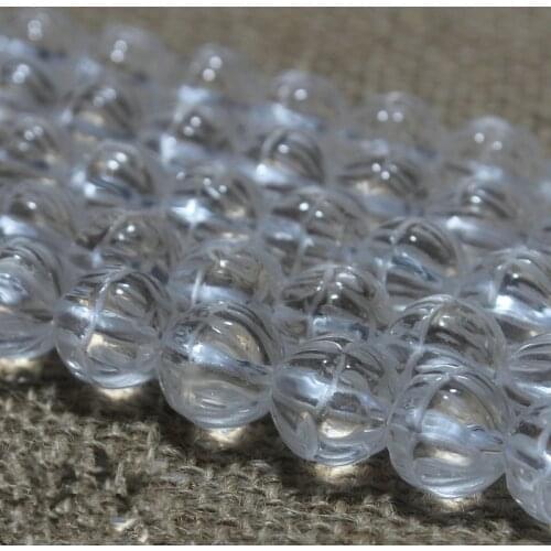 White crystal carved flower round 6mm/8/10/12mm 15inch for DIY jewelry making loose beads FPPJ wholesale nature