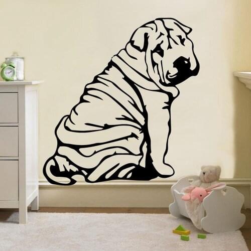 Free shipping dog Removable Art Vinyl Wall Stickers For Babys Rooms Wall Art MURAL Drop Shipping Bedroom Art Decals naklejki