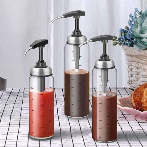 BBQ Oil Spray Bottle Squeeze Sauce Bottle Sprayer Kitchen Tools Seasoning Glass Sealed Storage Bottles For Oyster Ketchup