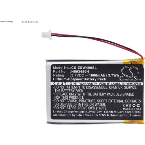 Cameron Sino 1000mAh Battery H603450H for IZZO Swami 4000, Swami 4000 GOLF GPSA43094