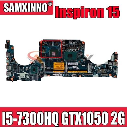 For DELL Inspiron 15 7577 7570 I5-7300HQ GTX1050 2G Laptop Motherboard CN-0JVVKJ 0JVVKJ LA-E991P SR32S N17P-G0-A1 DDR4 Mainboard