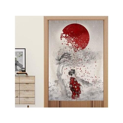 Japanese Style door curtain feng shui bedroom fabric screen bathroom restaurant decorative Japanese woman curtain