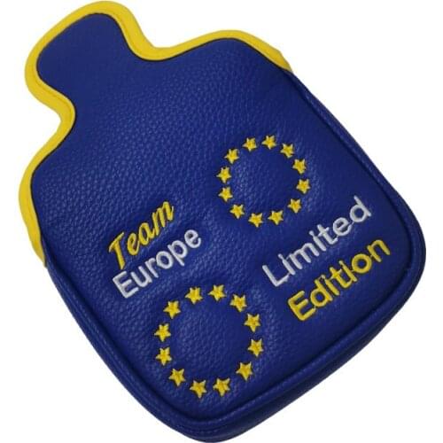 Fastback Mallet Golf Putter Headcover Stars Embroidery Putters Head Cover PU Protect Covers Blue color