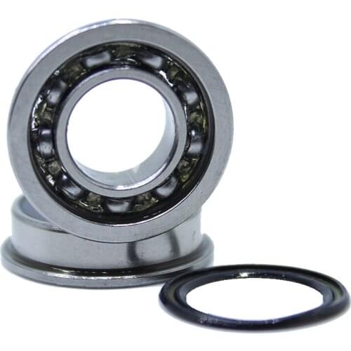F698-2RS Bearing 8x19x6mm ( 10 PCS ) ABEC-1 Miniature Flanged F698RS Ball Bearings RF-1980DD