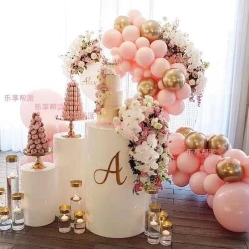 Giant flower stand event metal cake stand candy display Road leads frame wedding round table cylindrical Child shower column