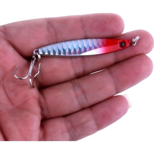 HENGJIA 6pcs/lot Lead Head Jigs Fishing Lure 6cm 14g 6#hook Saltwater Sinking Deep Sea Fishing Tackle