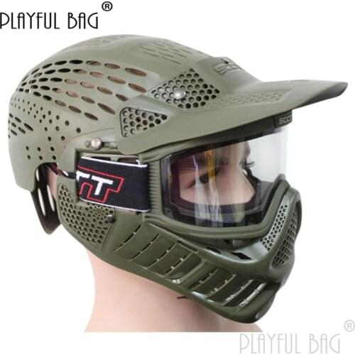 PB Playful bag Outdoor CS tactics helmet CS game protect equipment Game Cosplay helmet DIY toy accessory QC90S