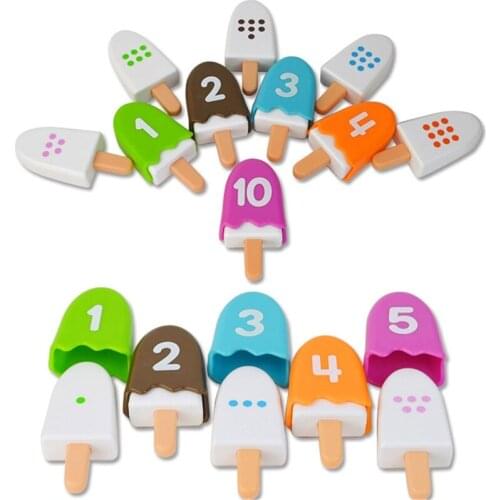 1Set Digital Ice Candy Ice Cream Number Match Game Toy Early Education Parent-Child Interactive Toys For Kid Baby Toddler