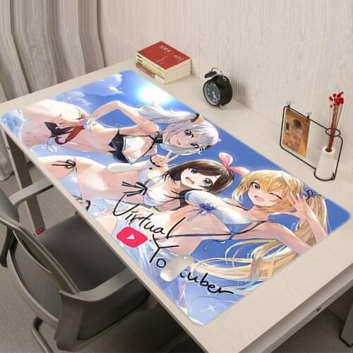 Mouse Pads Pc Gamer Complete Mousepad Genshin Impact Kawaii Pad Anime Stitch Gaming Mats for Table Mat Cute Computer Girl Razer