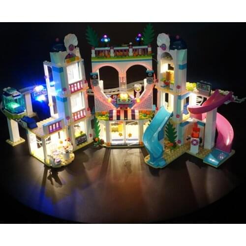 Kyglairng LED Light Kit For LEGO Friend 41347 The Heart lake City Resort Toy Building Blocks Lighting Set (only light included)