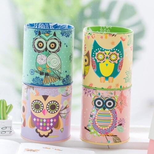 Cartoon Owl Pen holder Piggy Bank Childrens School Supplies and Gift