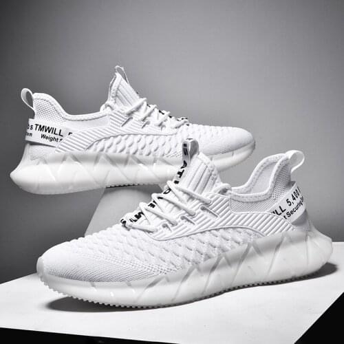2020 New Running Shoes Men Spring Summer Male Shoes Breathable Jogging Shoes Men Lace Up Fly Weave Sports Shoes Men Sneakers