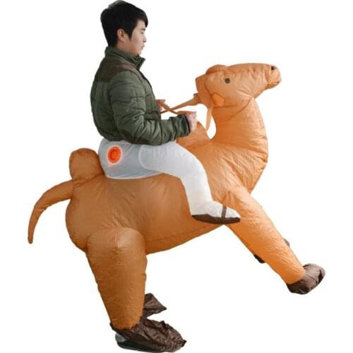 Inflatable Toy Halloween Cosplay Clothes Khaki Amel Adult Costume Ride-on Animal Fun Toy For Man Women Party Dress DCQ002