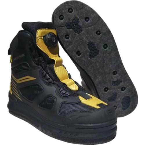 Fly Fishing Shoes Felt Sole With Nails Professional Self Locking Waders Upstream Boots Climbing Hiking Skid-proof Reef-climbing