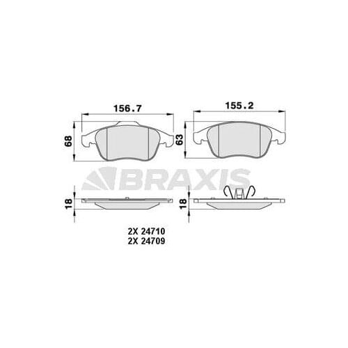 FRONT BRAKE BALATASI LAGUNA III 2.0GT / 2.0DCI GT / 3.0DCI 03 / 08