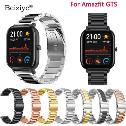 Luxury Stainless Steel Watch Strap Replacement for Xiaomi Huami Amazfit GTS Metal Wristband Smart Watch Bracelet Wristband