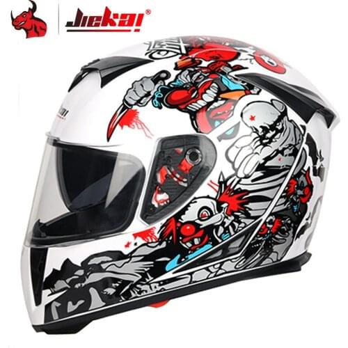 JIEKAI Helmet Motorcycle Full Face Casco Moto Double Visor Moto Motocross Helmet ABS Material Casco Modular Motorbike Capacete