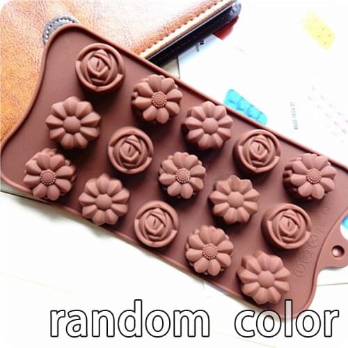 DIY silicone bakeware stable 15 holes round silicone chocolate mold jelly pudding mold silicone ice cube