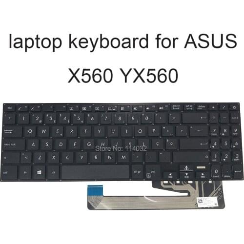 Replacement keyboards Portuguese Keyboard for ASUS X560 X560UD YX560 UD PO black Laptop Parts no frame brand new 0KNB0-5102PO00