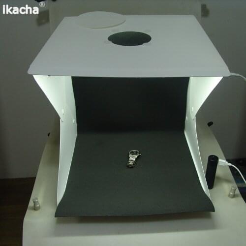 40*40 Folding 2 LED Lightbox Portable Photography Photo Studio Softbox Adjustable Brightness Light Box For DSLR Camera