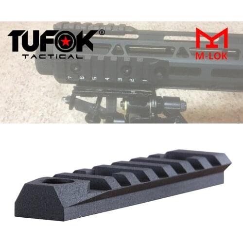 TuFok M-lok Picatinny Rails Tactical AR 15 Rail Section 7 Slots Mlok Rail Adapter With 3/8" Quick Detachable QD Swivel Socket