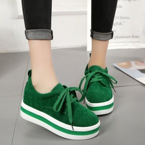 British Style Platform Platform Shoes Women Lace Round Toe All-match Casual Shoes Women 2021 New Student Single Shoes Women