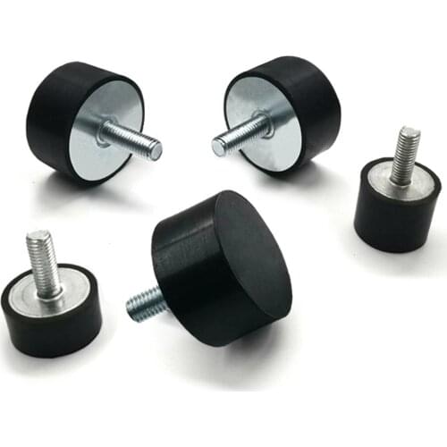 1pcs M3 M4 M5 M6 Rubber Shock Mounts Dia 8/10/15/20/25mm Metal Anti Vibration Bobbin Isolator Damper Type VE
