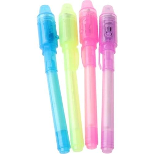 1PC Check Money UV Light 2 In 1 Invisible Ink Pen Creative Spy Ballpoint Magic Pen Secret Message School Office Writing Tools