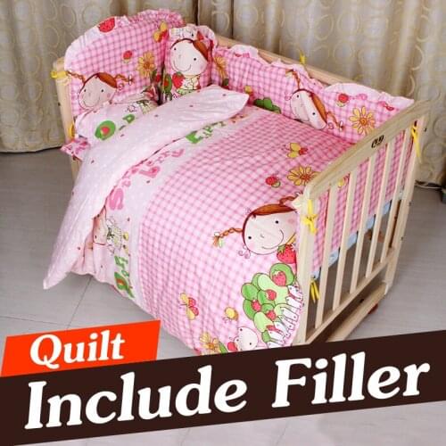 100X120CM Cotton Pink Baby Comforter Sets Baby Girl Comforter Nursery Bedding Baby Crib Comforter With Filler CP03