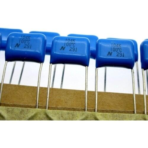15Pcs Japan Nitsuko CBB Fever Amplifier Capacitor 104K 250v 0.1uF Pitch 10