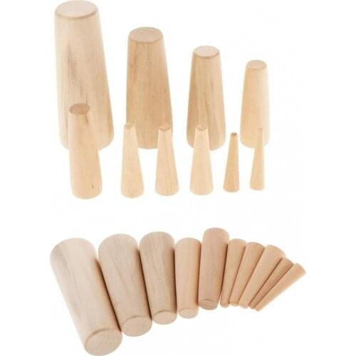 20 Pcs (7 Sizes) Wooden Plugs, Boat Marine Plug, Emergency Plug up Hole, Wood Safety Gear Hole Filler