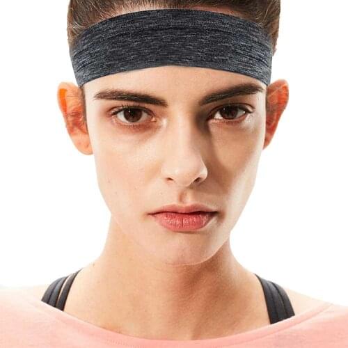 2020 Unisex Solid Color Non Slip Headband Anti Sweat Running Womens Yoga Elastic Sweatband Running for Girls Solid Hair Band Me