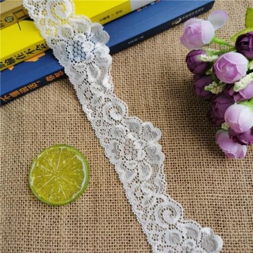 5.2cm Width S2381 soft floral Nylon Spandex stretch Jacquard lace trimmings