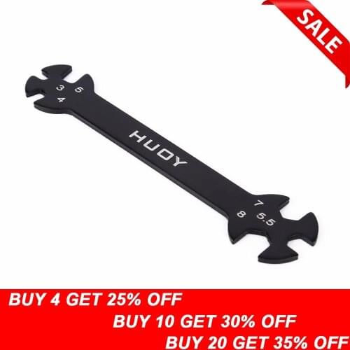 Llave de herramienta especial 6 en 1 RC Hudy 3/4/5/5.5/7/8MM para tensores y tuercas