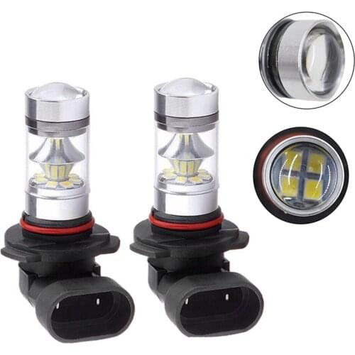 Car accessries 2x 100W 6000K 20LED Car Fog Lights DRL Daytime Running Lights Super White