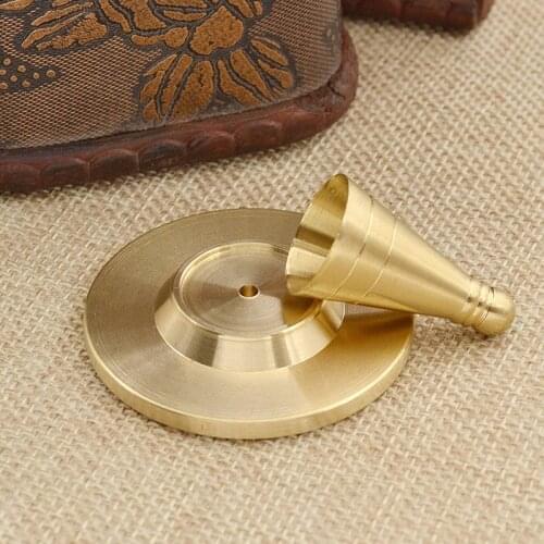 Pure Copper Tower Incense Moulds Set Incense Cones Making Molds DIY Tower Incense Burner Tools Gifts Home Decoration Gold 1 PCS