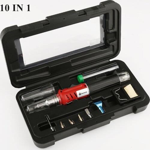 10 In 1 Self-Ignition Wireless Gas Soldering Iron Cordless Welding Torch Kit Tool Ignition Butane Gas Burner For Solde Torch Pen