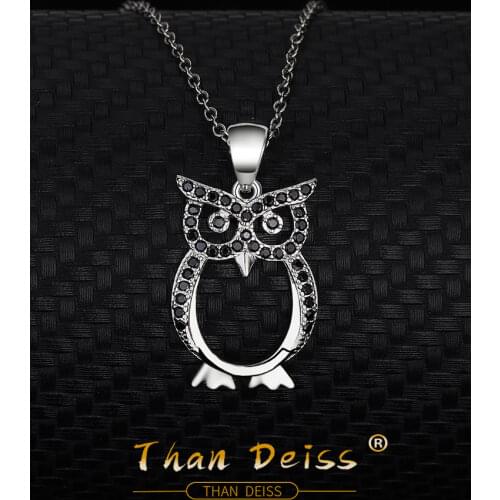 S925 Sterling Silver owl Ladies Secklace Cute animal Europe And The United States Fashion Personality Micro Inlay Clavicle Chain