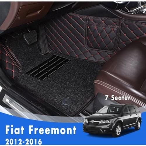 For Fiat Freemont 2016 2015 2014 2013 2012 (7 Seats) Luxury Double Layer Wire Loop Pedal Car Floor Mats Custom Automobile Covers