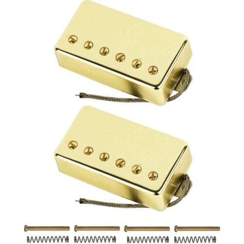 Alnico 5 Electric Guitar Humbucker Pickup Set Bridge & Neck Pickups Golden Fit LP Guitar Par tAlnico 5 Electric Guitar