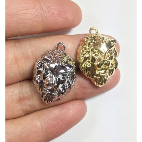 Eruifa Hot sell 5pcs 22*18mm Lion Zinc alloy Charms Wholesales necklace,earring bracelet jewelry DIY handmade 2 colors