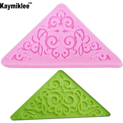 F1187 Lace Border Silicone Cake Mold Fondant Silicone Mold for Resin Cake Decoration Silicone Baking Mold Fondant Tools
