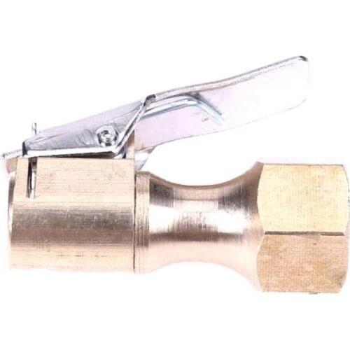 Car Tire Inflator Tool Valve Stem Connector Copper Air Chuck Lock On Clip For Car Inflatable Pneumatic Mouth Joint